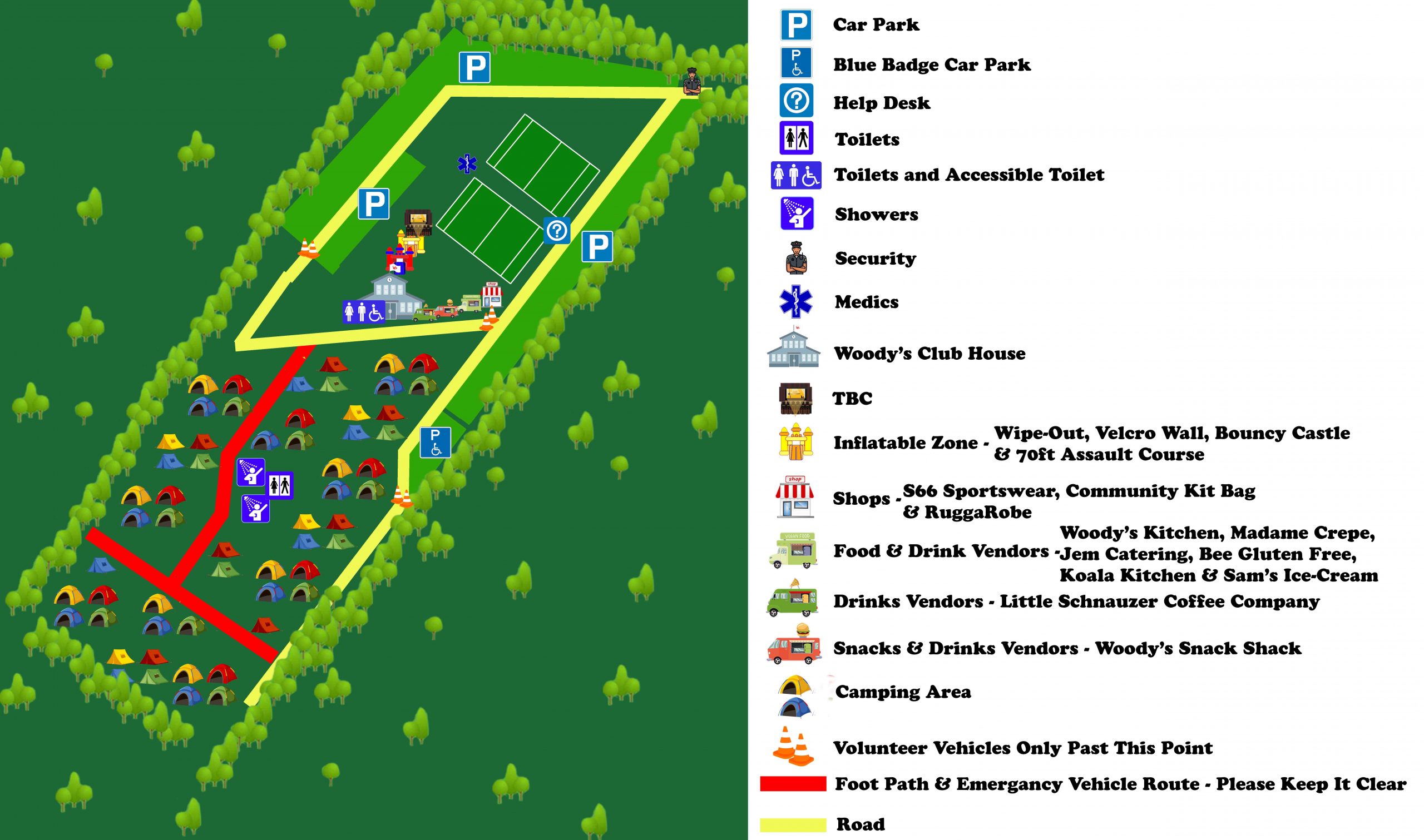 Example site map from previous years